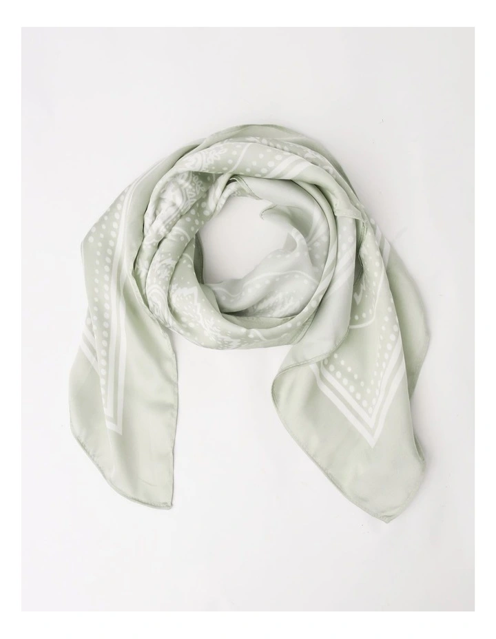 Paisley Print Scarf in Sage