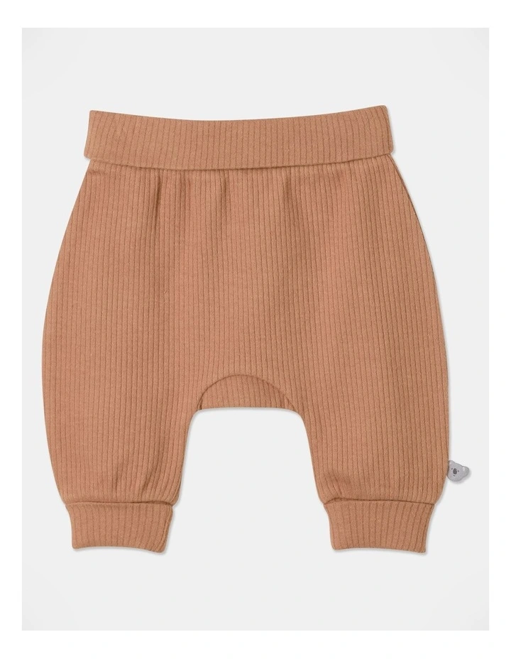 Newborn Rib Legging in Brown