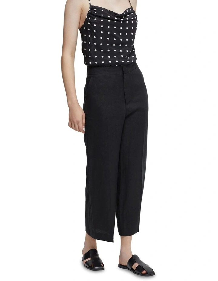 Lacie Linen Culottes in Black