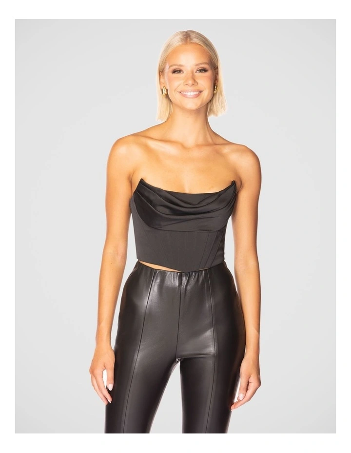 Mika Corset Top in Black