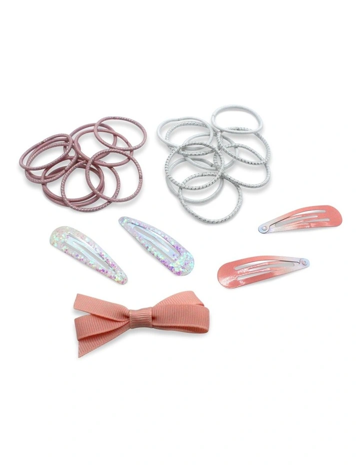 Hair Tie and Clip Pack in Blush