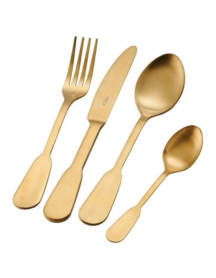 Soho Cutlery Set in 16 Piece in Gold