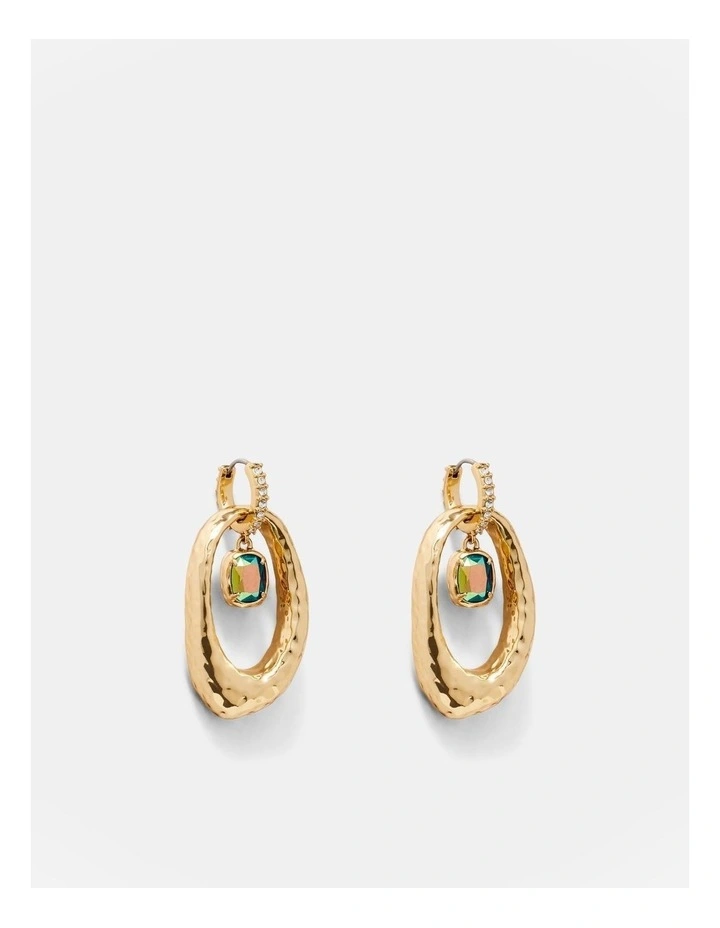 Reflective Earrings in Green