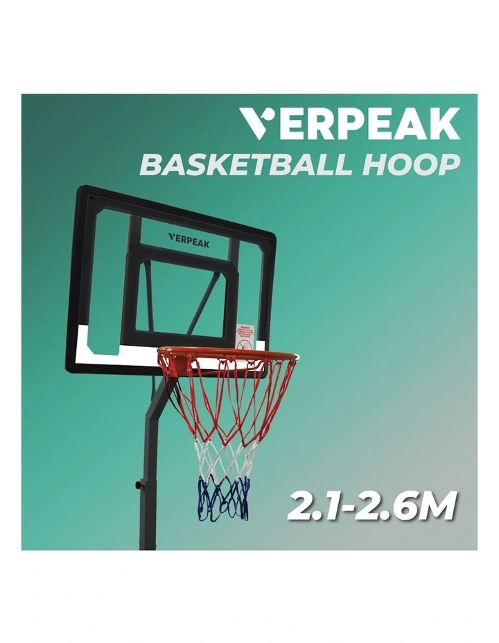 Basketball Hoop Stand 2.1 to 2.6m in Black