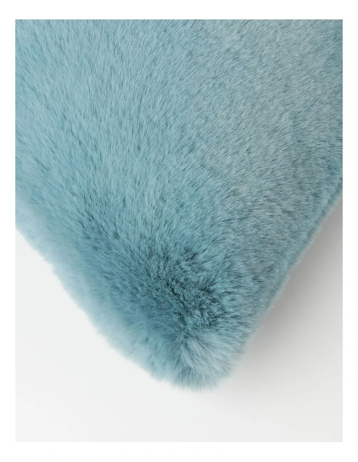 Amelie Fur Cushion in Duck Egg