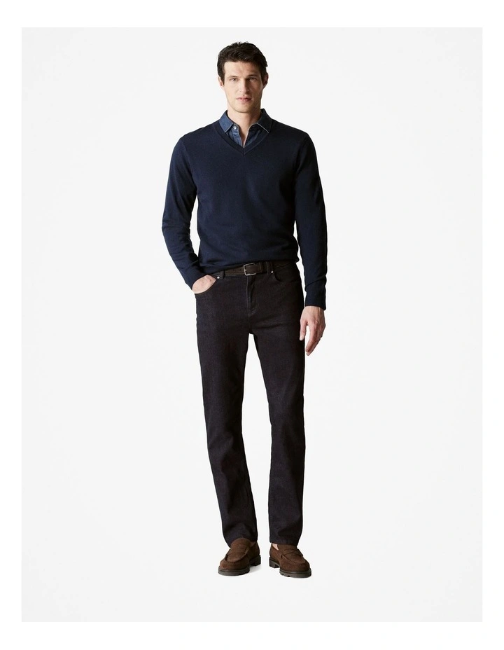 Relaxed Fit Dark Wash Jean in Ink Blue
