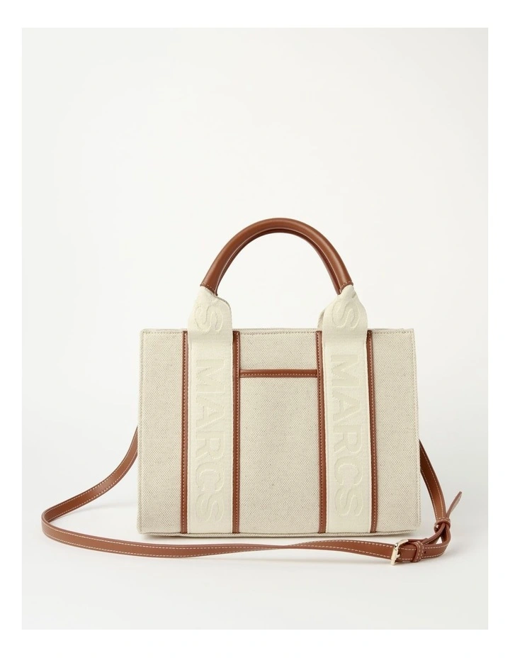 Barbados Natural Beige Zip Top Tote Bag