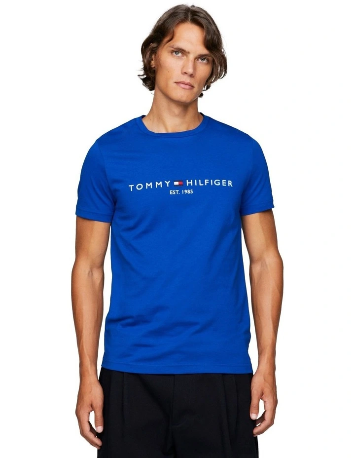 Slim Fit Organic Cotton T-Shirt in Blue