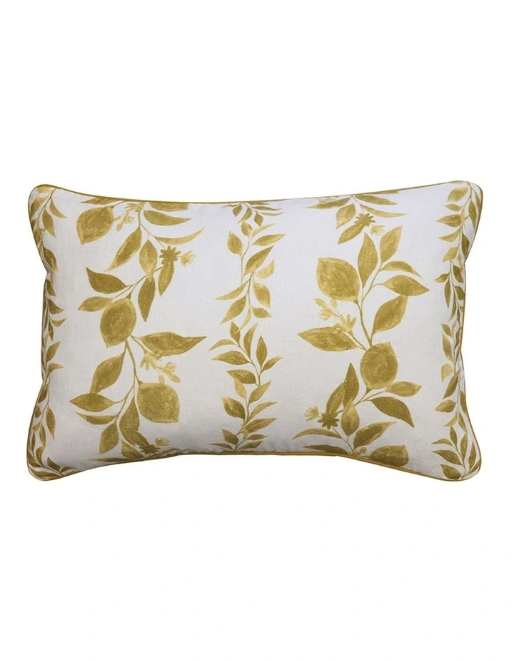Amari Linen Cushion Amber/Off White