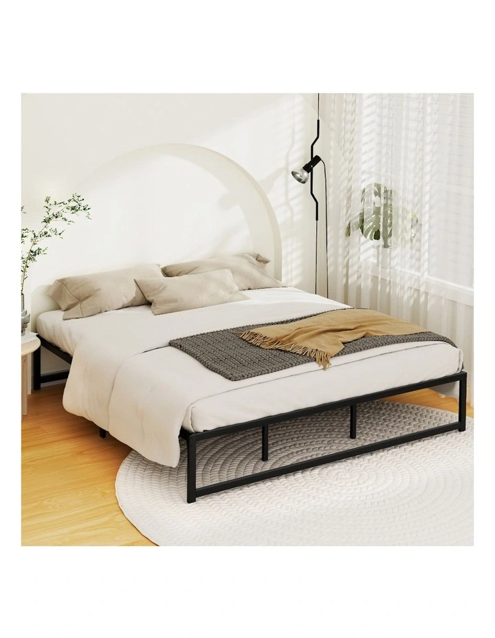 Tino King Size Metal Bed Frame in Black