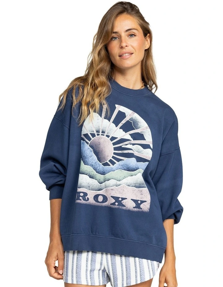 Lineup Pullover Sweatshirt in Naval Academy
