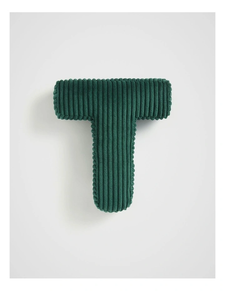Ivy Cord Initial Cushion in T