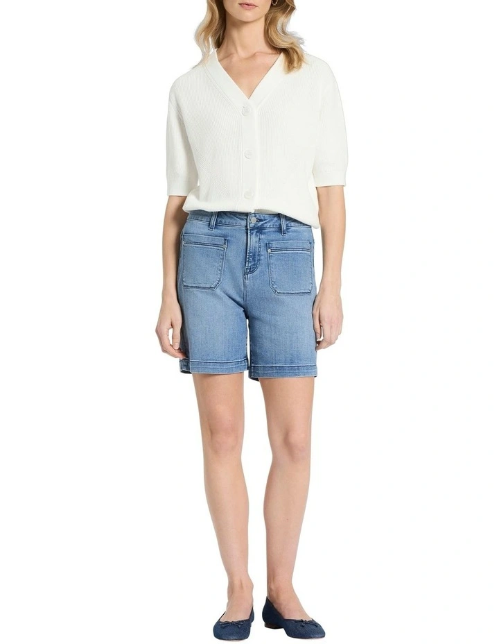 Saige Short Sleeve Cardigan in White