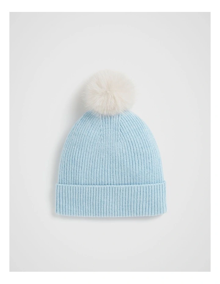 Pom Pom Beanie in Capri Marle