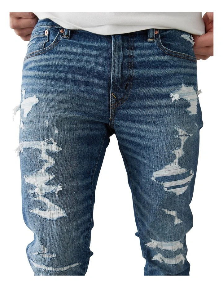 AirFlex+ Ultrasoft Patched Skinny Jean in Indigo Waters