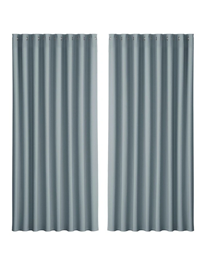 2X Blockout Curtain Eyelet in Grey