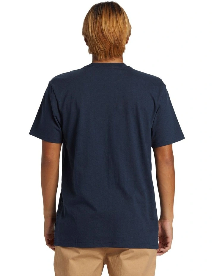 DNA Rushed Logo Organic Tee in Dark Navy