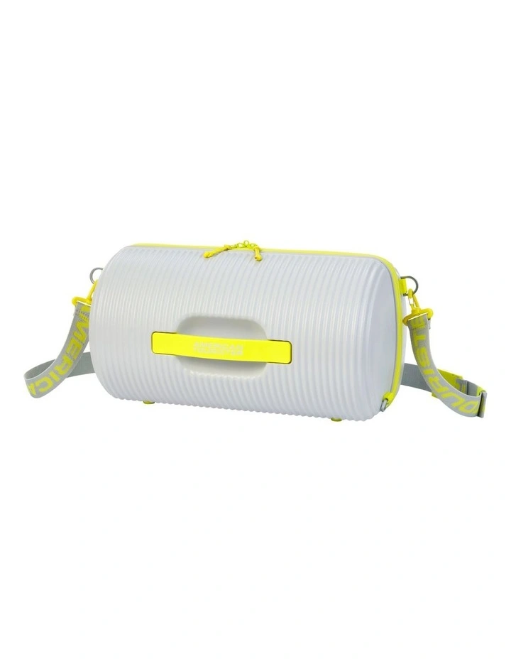 Rollio Duffle Bag in Light Grey/Lime