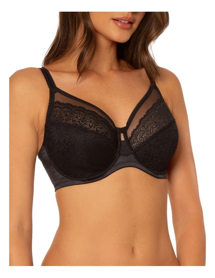 Sheer W Bra Black
