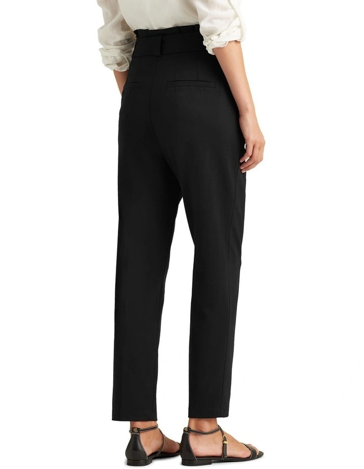 Belted Ponte Pant Black