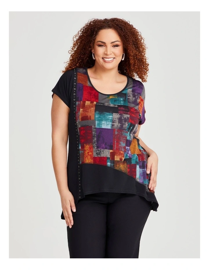 Spliced Top in Print