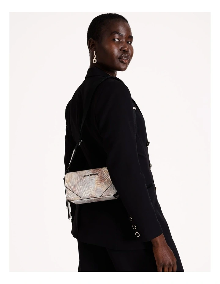 Courtnie Crossbody in Metallic Reptile
