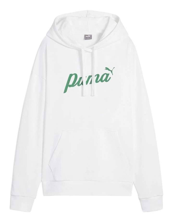 Ess + Script Hoodie in White