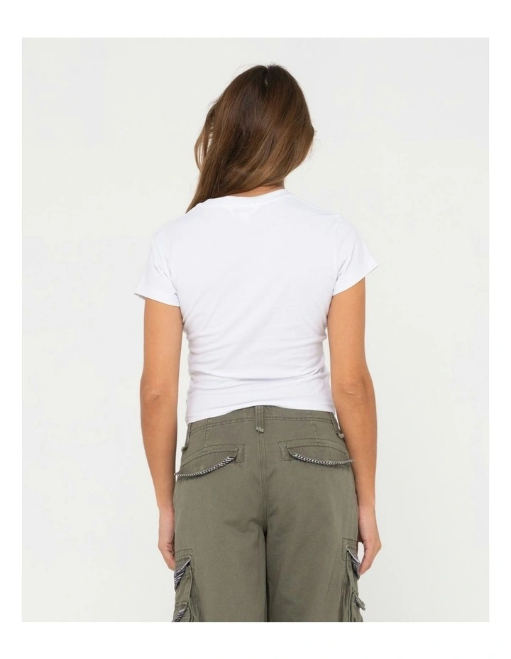 Rusty Greetings Skimmer Tee in White