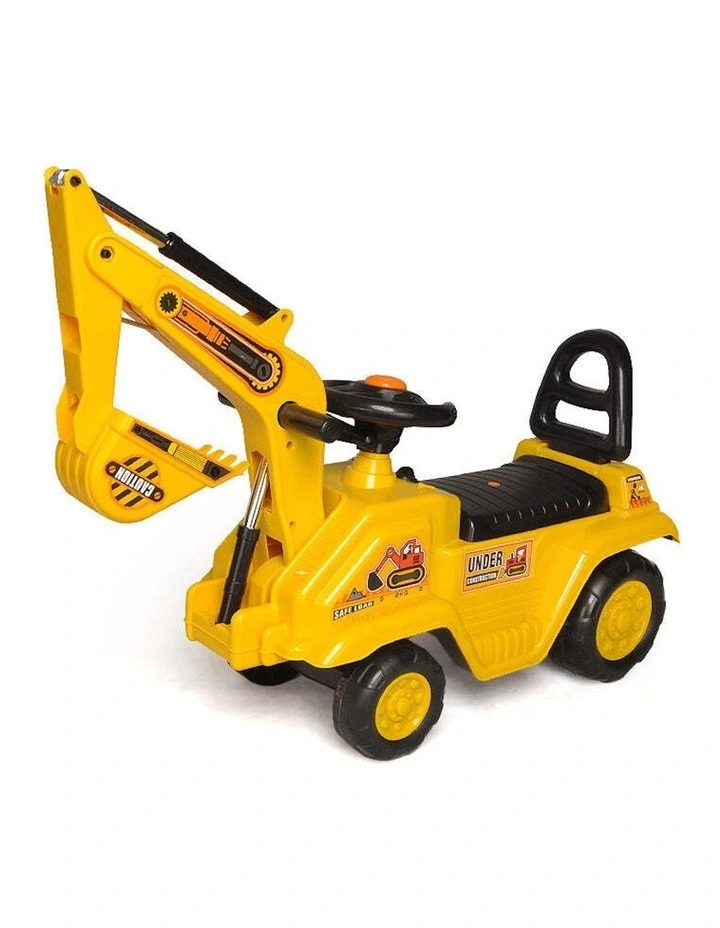 Excavator Ride-on with Dual Operation Levers in Yellow