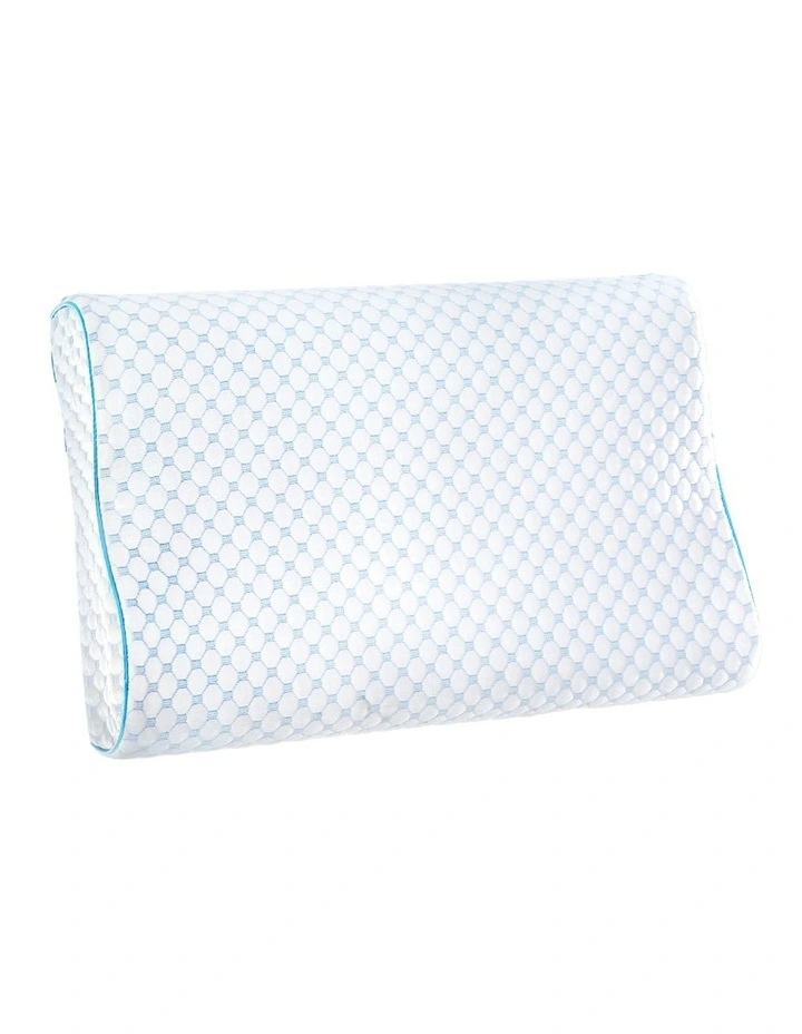 Memory Foam Contour Pillow Cool Gel in White