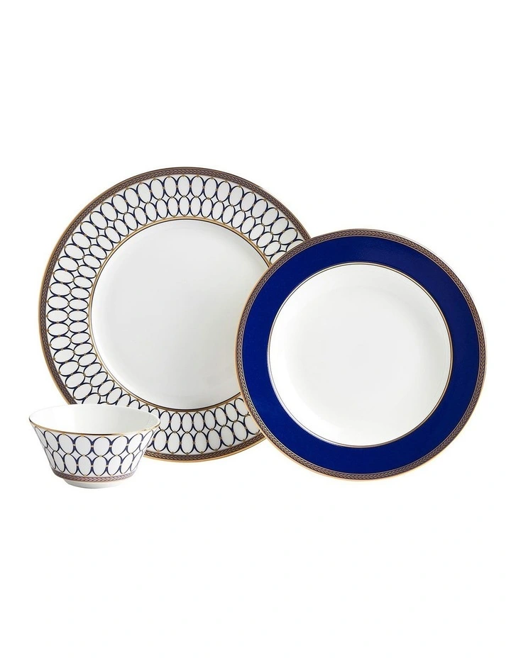 Renaissance 3 Piece Set in White/Blue
