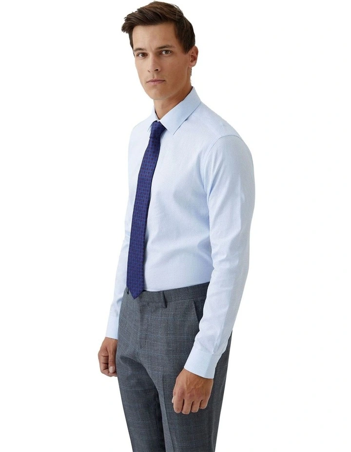 Beckton Dotted Cotton Shirt in Sky