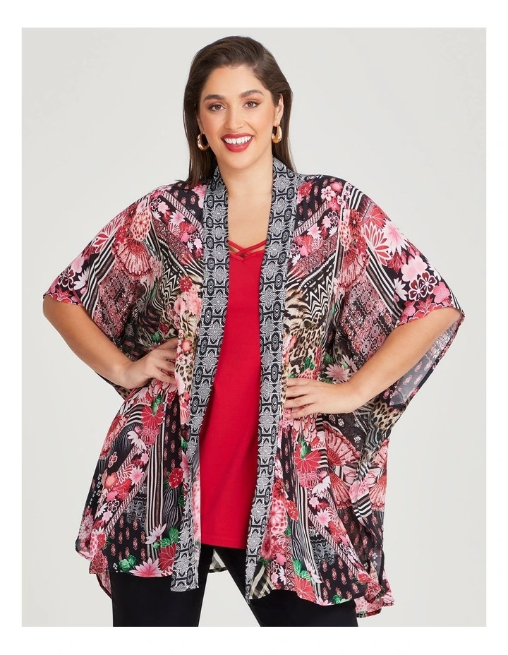 Natural Celina Kimono in Print