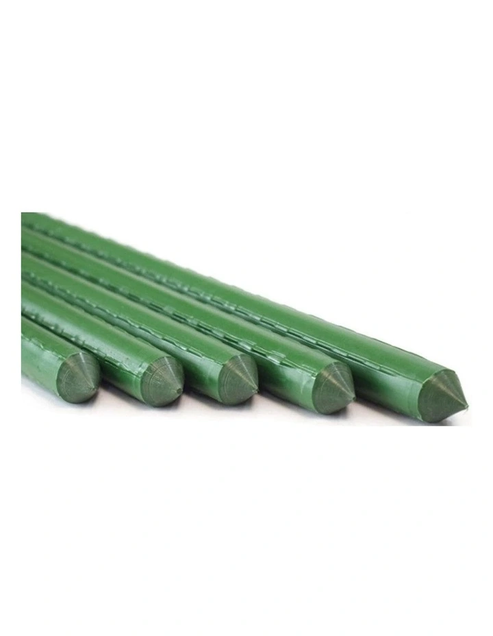 Metal Plant Support Stakes with Rust Protection 24 Pieces 120cm in Green