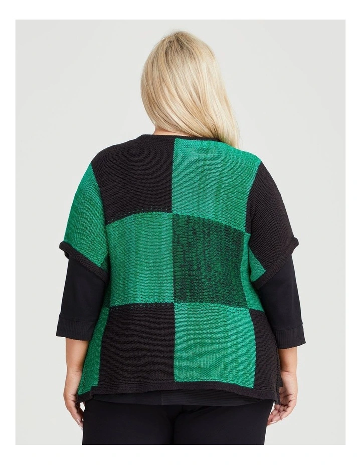 Checkerboard Jumper Black/Green Check