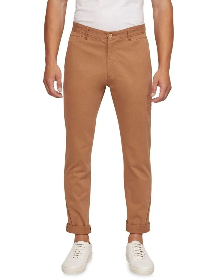 Danny Casual Organic Cotton Chinos in Brown