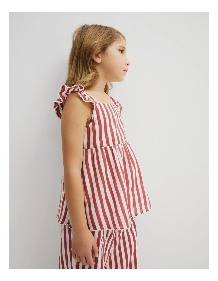 Resort Striped Top in Russet Stripe