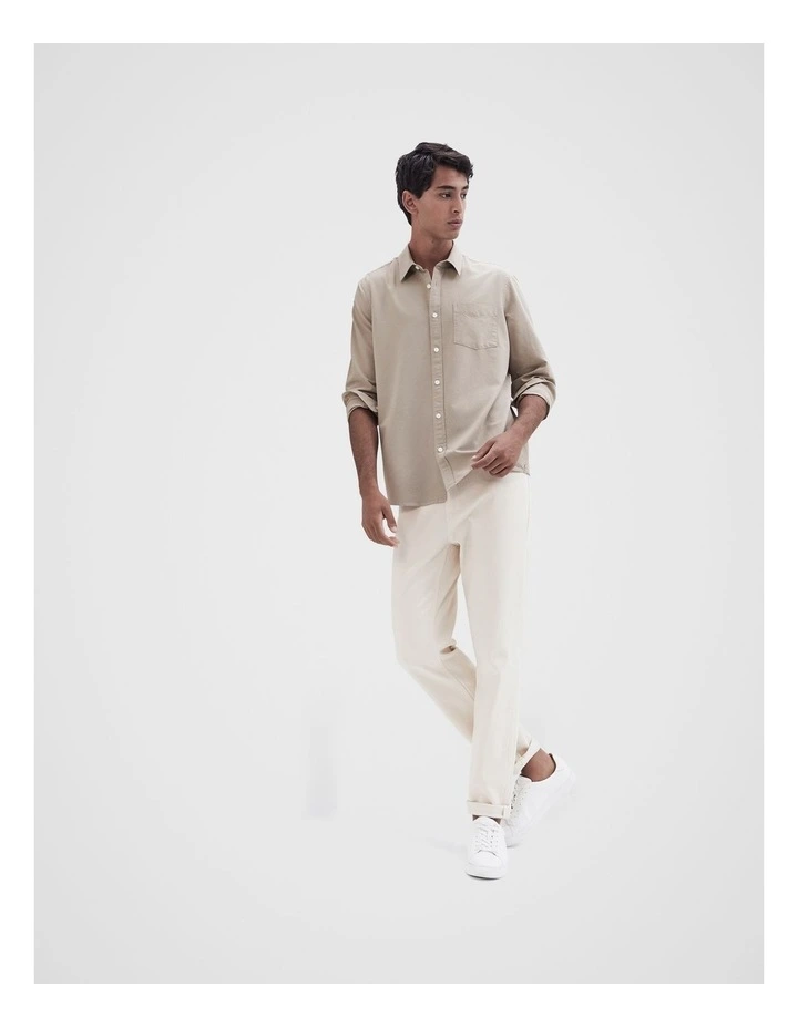 Oxford Regular Fit Shirt in Taupe