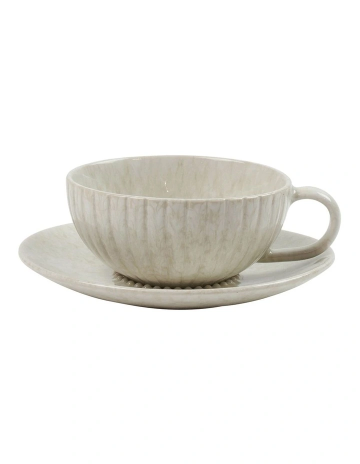 Hostess Teacup and Saucer 250ml/15cm in Stucco