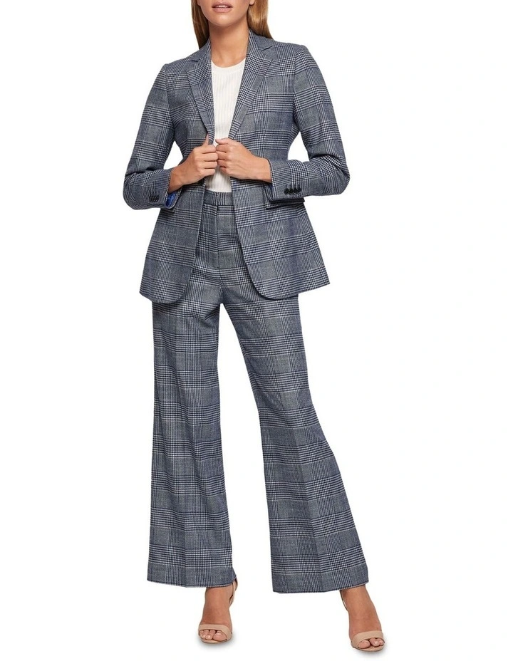Lauren Eco Wide Leg Suit Pants in Blue