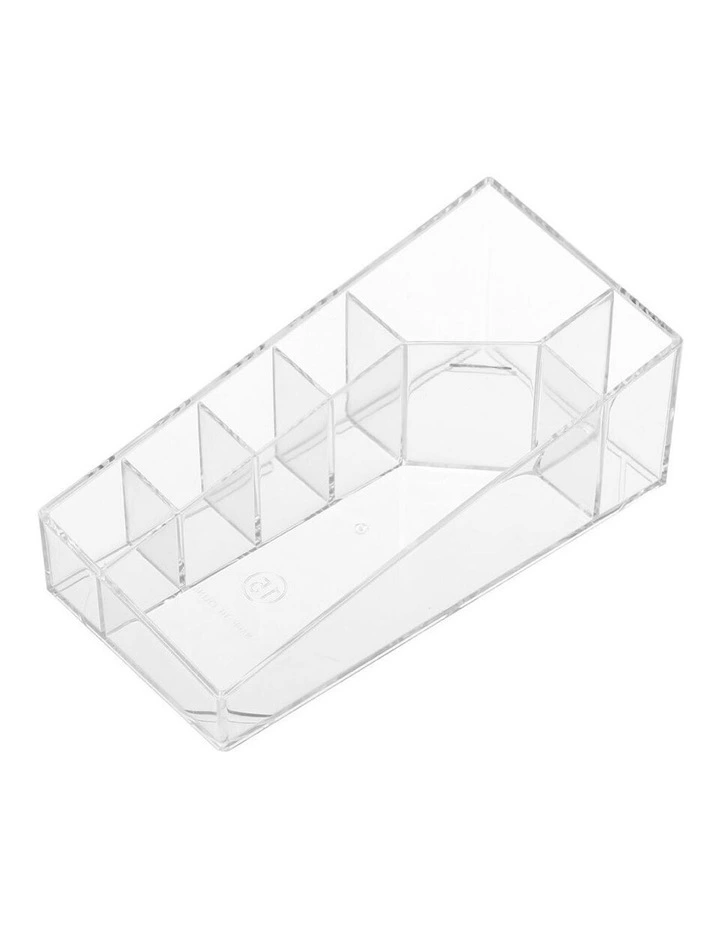 Crystal 7 Section Micro Station Makeup/Cosmetics Home Organiser Clear