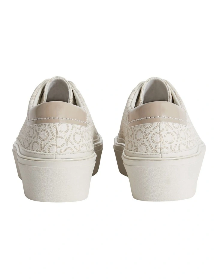 Flatform Cupsole Lace Up in Ecru