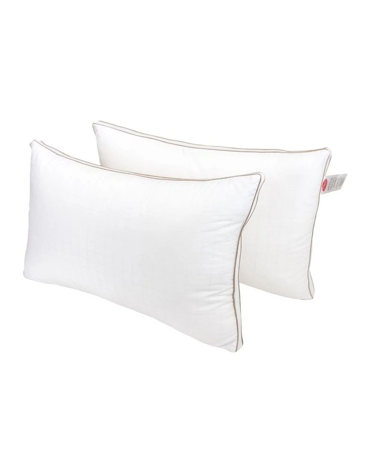 Premium Gusseted Pillow Twin Pack in White