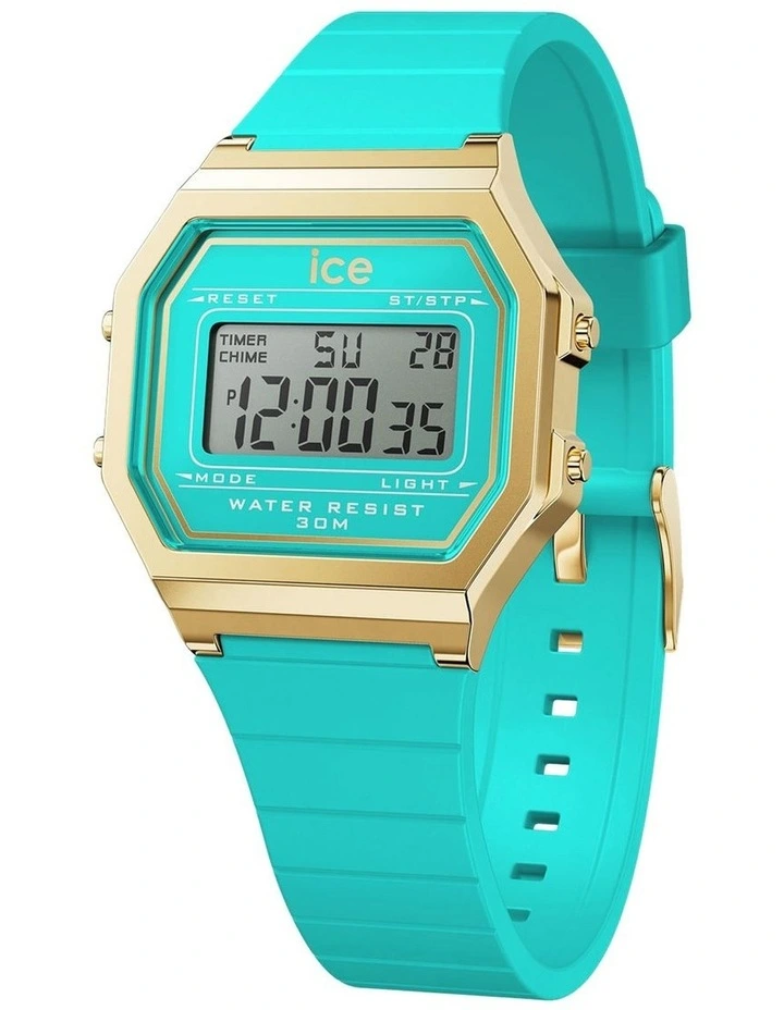 Digit Retro Watch in Blue Curacao