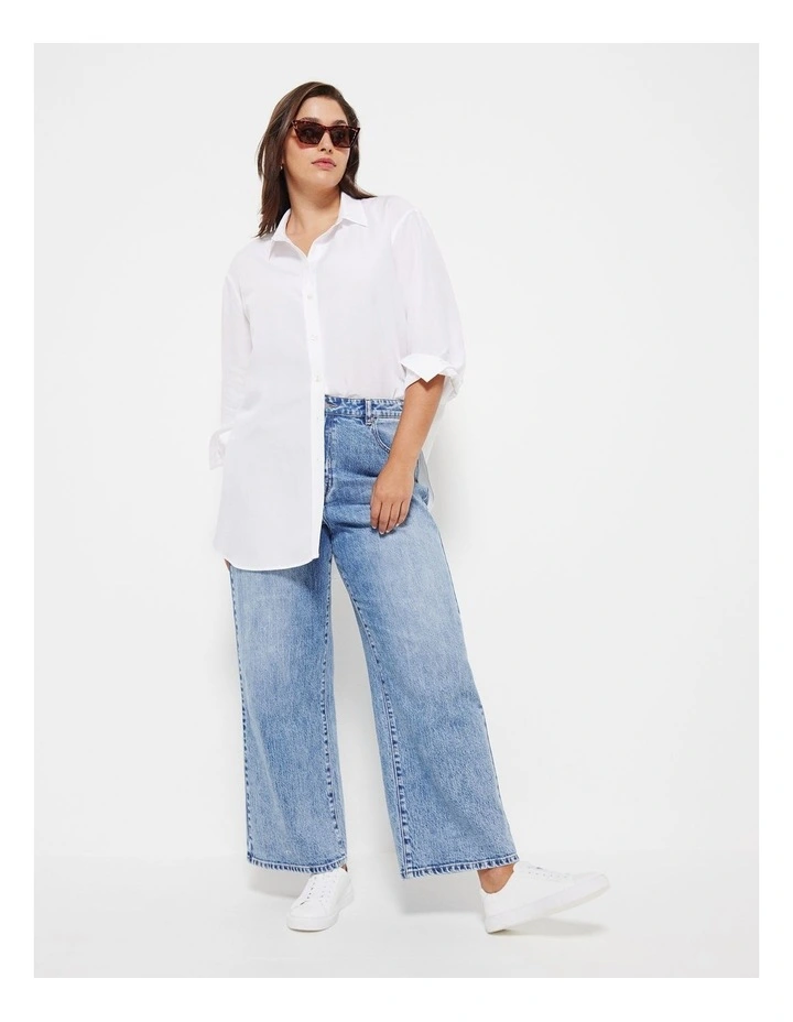 The Linen Blend Relaxed Shirt in White