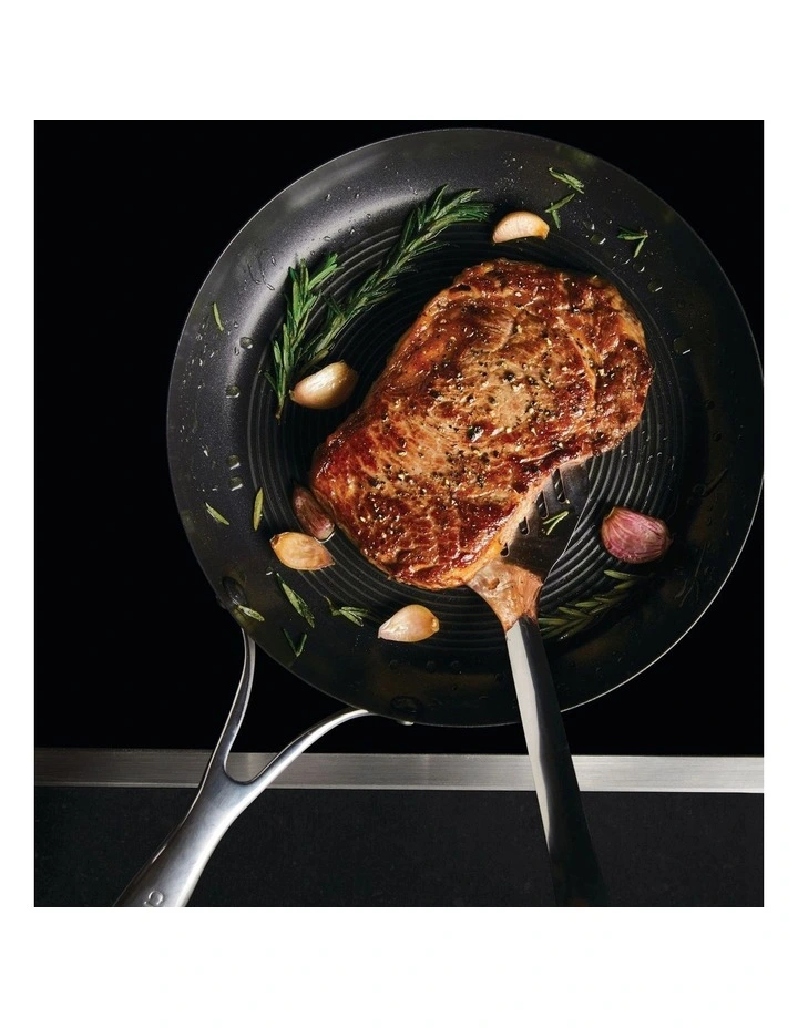 S-Series Nonstick Stainless Steel Induction Frypan 24cm With Slotted Spatula