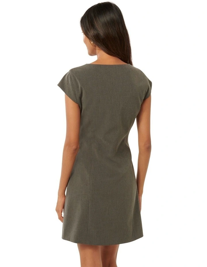 Layla Cap Sleeve Mini Dress in Grey
