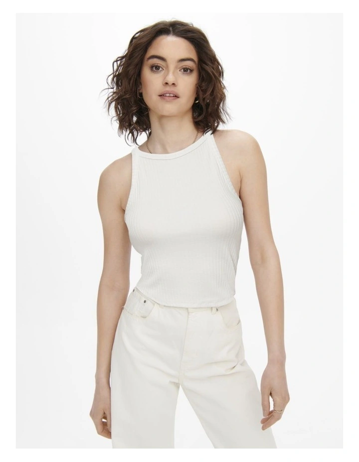 Emma Sleeveless Top in White