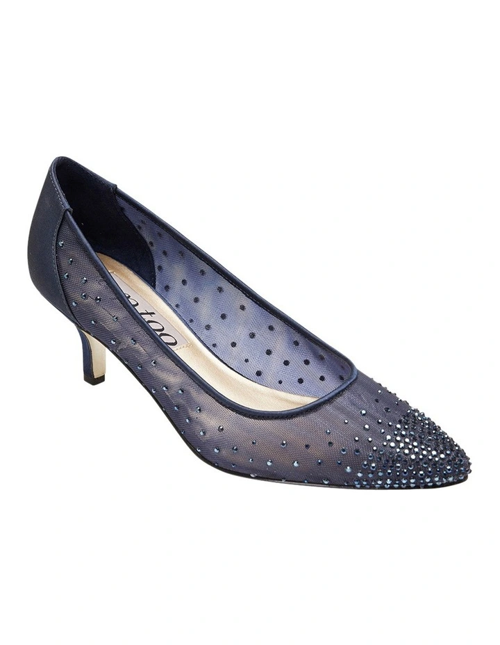 Spritz Bright Navy Satin Pump
