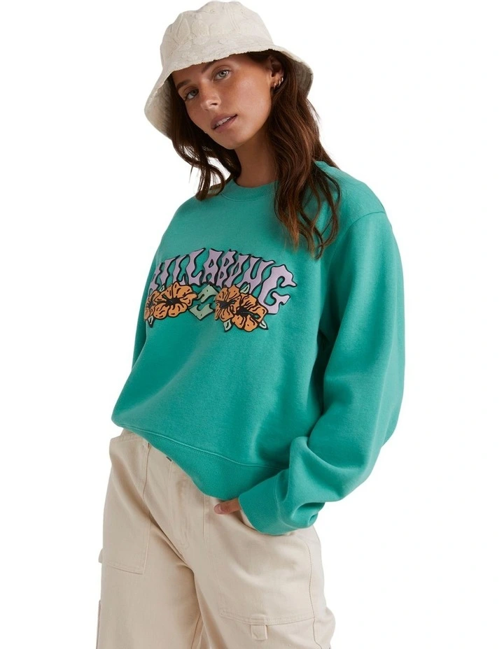 Real Deal Crew Sweatshirt in Bright Lagoon